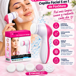 Cepillo Facial 5 en 1 – Limpieza Profunda, Exfoliación y Masaje